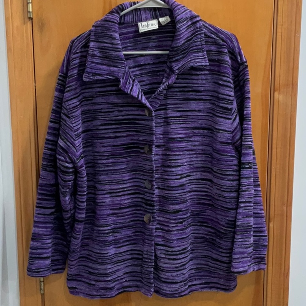 Women's Purple Striped Top by Tantrums
